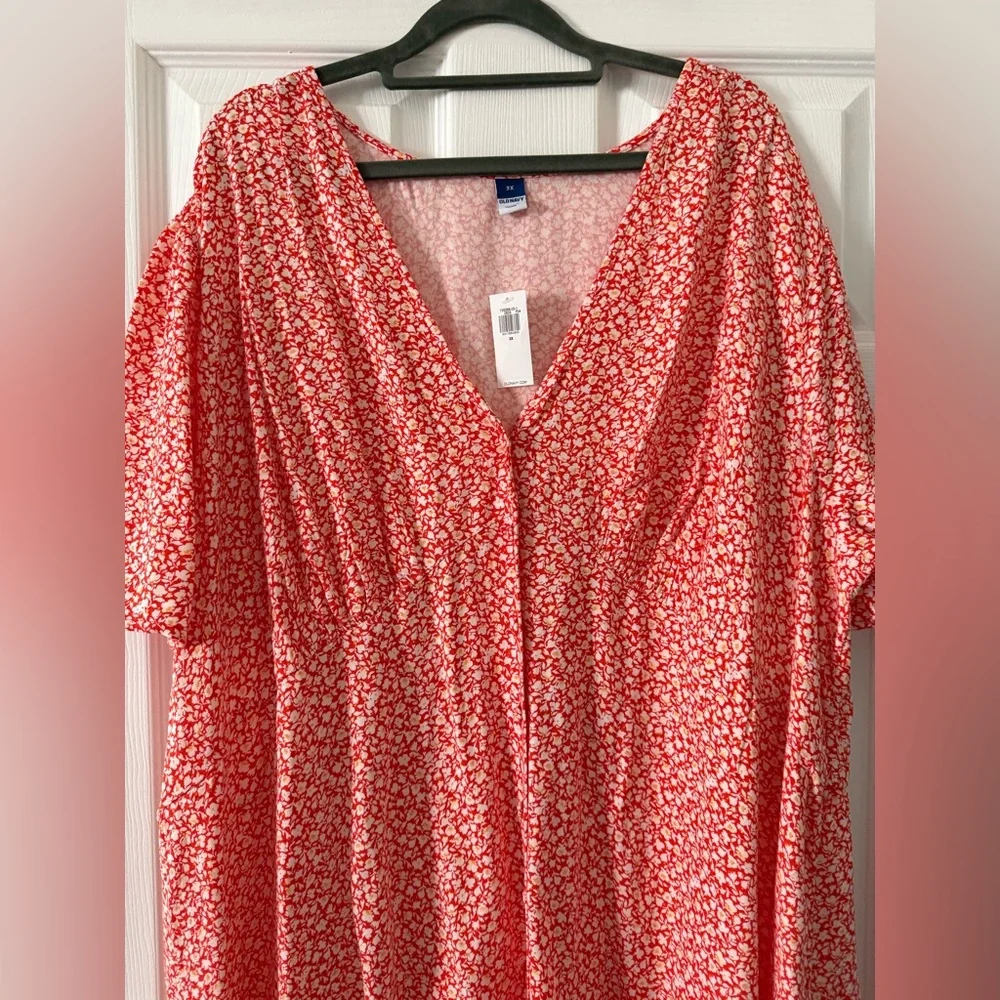 Old Navy Coral 3X Dress 🌞 NEW WITH TAGS - Picture 7 of 10